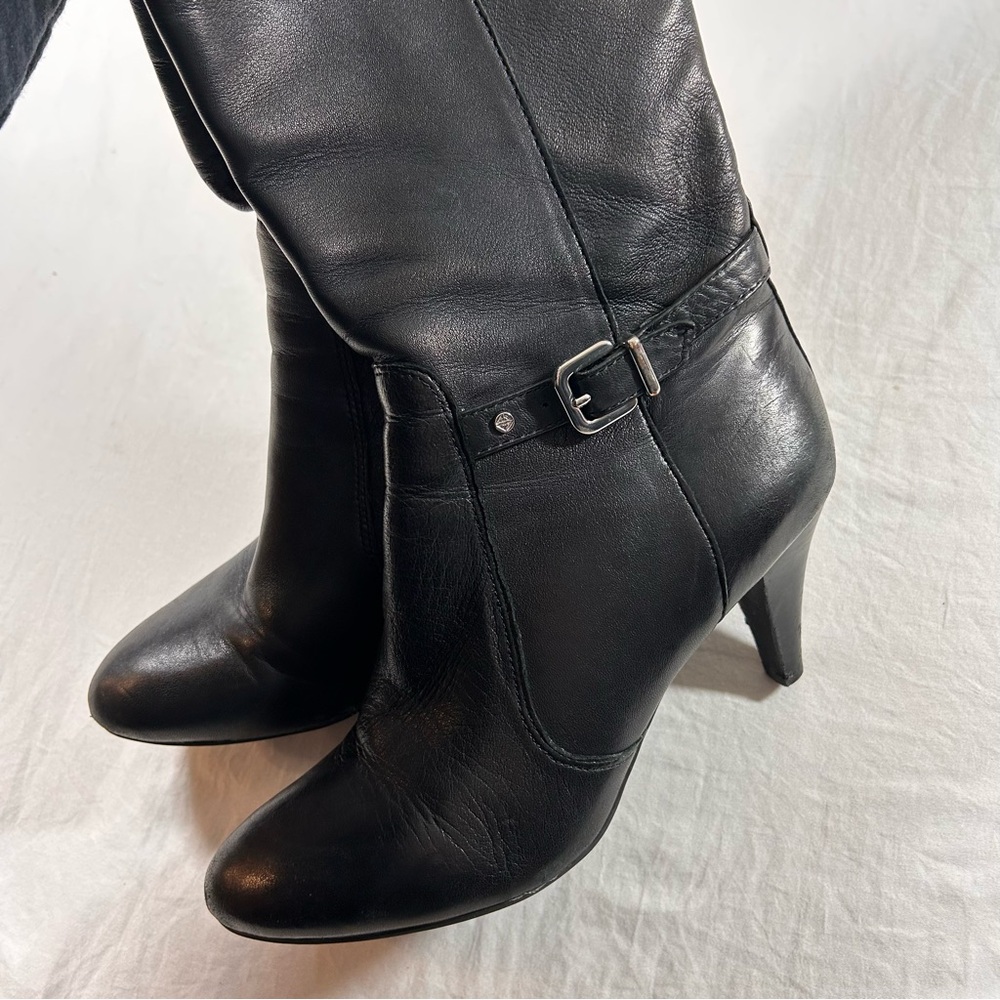 ANTONIO MELANI Black Leather Boots - Picture 2 of 6